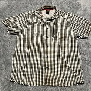 The North Face Shirt Mens XL Short Sleeve Performance Button Plaid Hiking